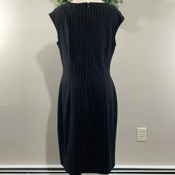 American Living Sleeveless Striped Side Ruffle Sheath Dress 12 - Picture 6 of 16